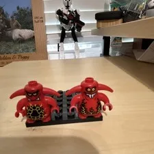 LEGO Lot of 2 Red Monster Demon Creature Minifigures w/ Tails