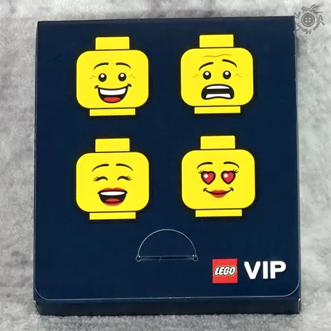 New - LEGO VIP Exclusive Double-Sided Minifigure Heads Drink Coasters 4 pack