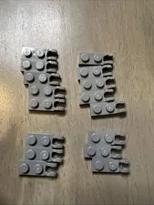 LEGO 44302 Dark Bluish Gray Hinge Plate 1 x 2 Locking with 2 Fingers on End x16