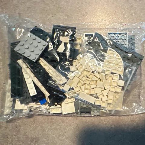 LEGO Bulk Lot Bricks Plates & Tiles Polybag Black White Gray Blue