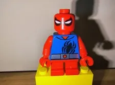 LEGO Super Heroes Minifigure Scarlet Spider Short Legs (76089) (Genuine) VGC