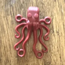 LEGO Red Octopus Sea Animal Figure Piece 1pc Plastic Animal Part