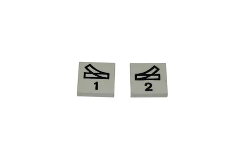 2 Lego® 12V TRAIN Railway Tile Plate 2x2 for blue switch Points WHITE