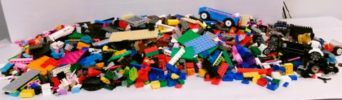 LEGO - bulk over 12 pounds genuine including wheels, baseplates + body parts