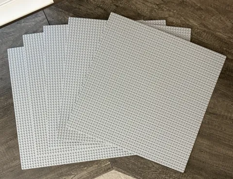 LEGO Classic Light Gray Square 48x48 Baseplate 418602 5-Piece Lot 4186 15"x 15"