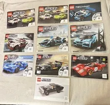 10 Lego - Instruction Manuals Only ~ SPEED CHAMPIONS ~ Assorted Booklets