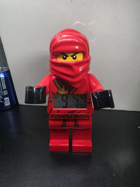 LEGO NINJAGO Red Ninja Minifigure Digital Alarm Clock, 1-Piece, Ages 6+