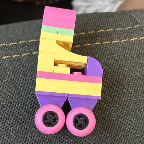 LEGO Multicolor Mini Vehicle Build w/ Pink Wheels, Custom Printed