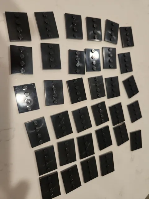 Lot Of (34) LEGO Minifigure Baseplate Tile Stand-#88646- Black 🔥 🔥 🔥 🔥 🔥 