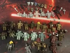 Mega Bloks Dragon Krystal Wars Fire Ice Orcs Knight  Translucent rare Weapon Lot
