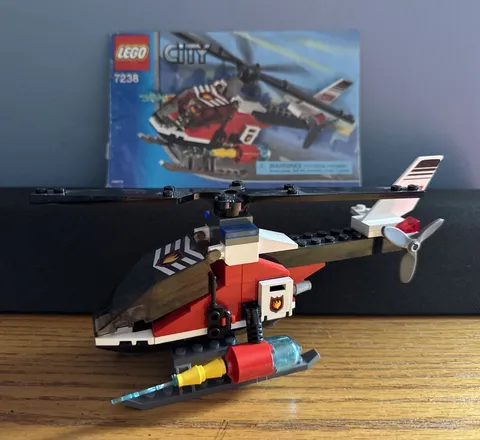 Lego 7238 City Fire Helicopter Completely Built Set w/Minifigure & Manual