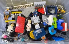 Lego Bulk Lot  2 Pounds Of Mixed Pieces With  Some Minifigures