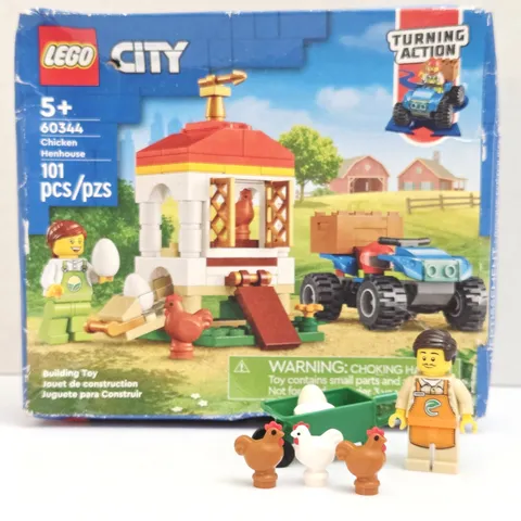 LEGO City 60344 Chicken Henhouse NEW Complete Farm Set Chickens Minifigure