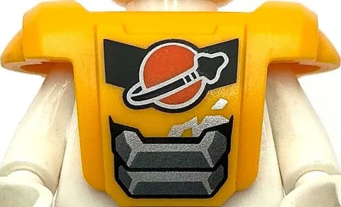Lego New Bright Light Orange Minifigure Armor Breastplate w/ Shoulder Pads Part