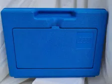 Vintage Lego Storage Case 1983 Blue Hard Plastic Brick Tote