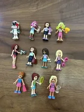 11 Adorable Lego Friends Figurines Each Holding an accessory 