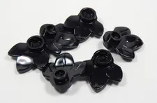 LEGO Lot of 6 Black Plant Plates w/ 3 Leaves Minifig I2