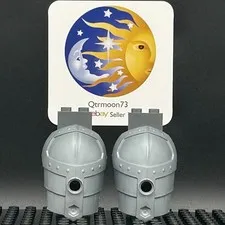 LEGO Brand KNIGHTS KINGDOM Large Figure ARMOR Parts ~50602~ PEARL LIGHT GRAY x2