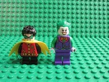 Lot 2 DC Super Heroes LEGO Batman minifigures The Joker Robin 76159 76180 JR38
