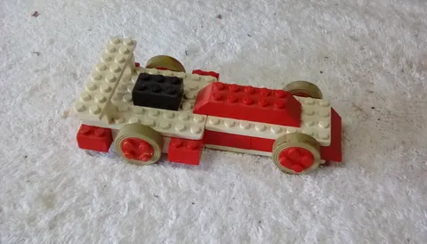 Vintage Lego Freestyle Car 70s Grey Rubber Tires