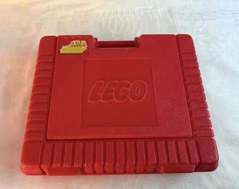 LEGO Red Plastic Carrying Case w/ Handle, Portable, Capacity 6, Vintage 1985