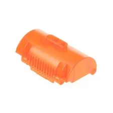 1x LEGO Cylinder Half 3x5x8 Transparent Neon Orange Pin Holes 6056374 15361
