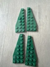 LEGO 50305 50304 Dark Green Wedge Plate 8x3 Pentagonal Left Right 2 Pair 4 Piece