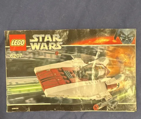 LEGO Star Wars 6207 A-Wing Fighter Complete Set Minifigs 194pc 2006 No Box