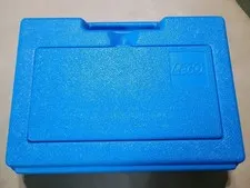 Vintage 1983 LEGO Blue Hard Plastic Carrying Storage Case Box Bin Suitcase