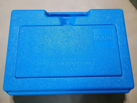 Vintage 1983 LEGO Blue Hard Plastic Carrying Storage Case Box Bin Suitcase