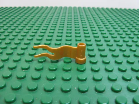 LEGO Pearl Gold Flag 4 x 1 Wave RIGHT 6243 7946 7037 7094 7038 #4495b