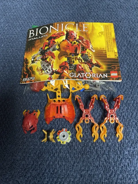 LEGO Bionicle Glatorian 8979 Malum 100% Complete W/Book Good Shape