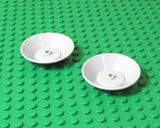LEGO Gray Large Plate Part 5x5 Two Pieces Model 6942 Used Set