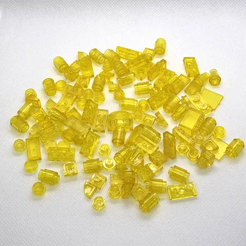 LEGO Parts - Trans-Yellow Assorted Lot - QTY 120 Pieces USED