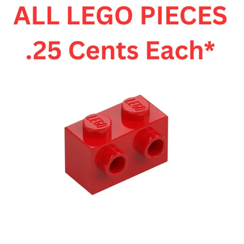 LEGO Brick 1x2 Studs One Side Red 11211 - Genuine LEGO Parts Pieces Bulk