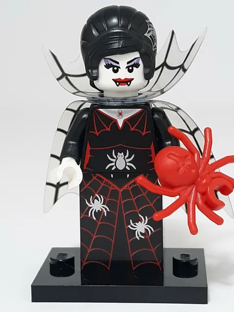 Lego Spider Lady Col14-16 Series 14 Minifigure W Stand & Accessories
