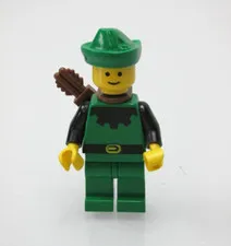 Lego Black Forestman Minifigure Archer Green Hat Arrows 6066 Castle cas131a