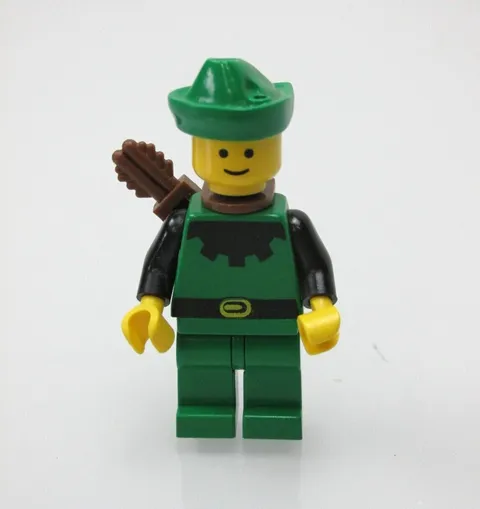 Lego Black Forestman Minifigure Archer Green Hat Arrows 6066 Castle cas131a