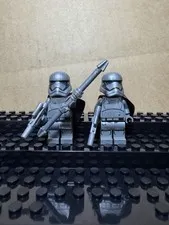 Lot Of 2 LEGO Star Wars Captain Phasma Minifigure Silver Armor Black Cape