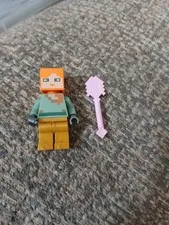Lego Minecraft Alex W Gold Pearlized Pants W Battle Axe.  M