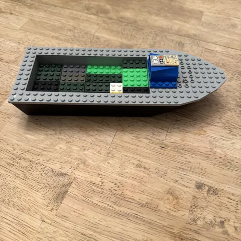 Lego Boat Hull Fishing Boat 10”x 4”