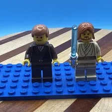 Lego Star Wars Minifigures SW0099 Anakin Skywalker 7113 + Obi-wan Kenobi SW0055 