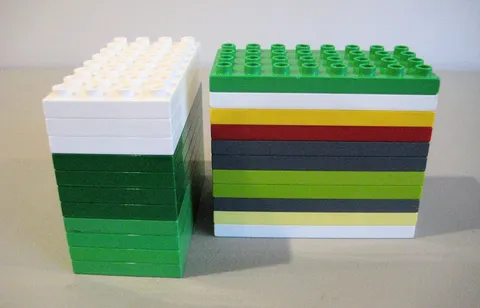 Lego Duplo Lot 22pc Thin Baseplates 4X8 Assorted Colors Parts & Pieces
