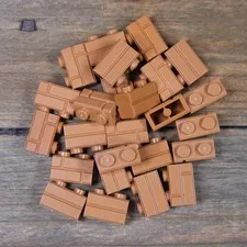 LEGO Md Nougat Brick Modified 1 x 2 with Masonry Profile Part No 98283 Qty 25