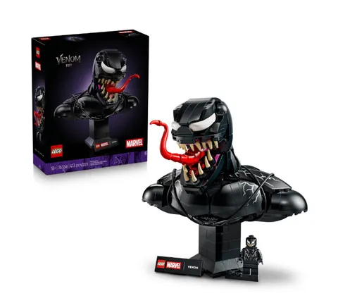 LEGO Marvel Venom Bust Building Set with Minifigure 76356 Ages 18+