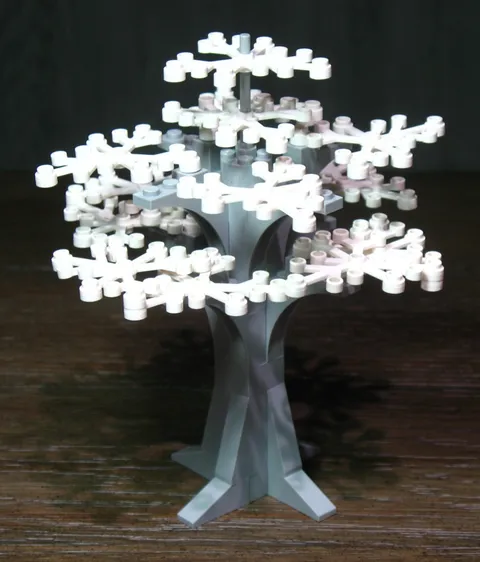 LEGO® 6" Medieval Forest Tree Grey Trunk White Leaves City Park Halloween Spooky