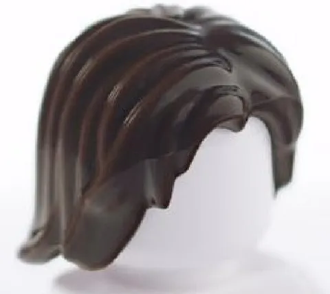 Lego NEW Dastan MINIFIG HAIR Dark Brown Mid-Length Tousled Wig Part 88283 D47