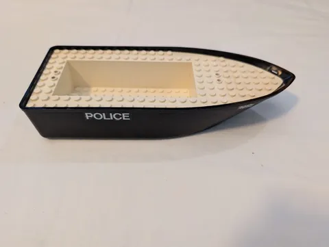 LEGO Police Rescue Boat Only for set 4010 Black & White w/ Stickers