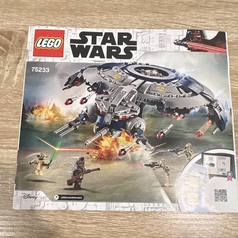 LEGO Star Wars Droid Gunship 75233 Instruction Manual Booklet Illustrated 2019