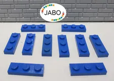 (J7/3/4) LEGO 10 x 3623 Flat Plate 1x3 Blue